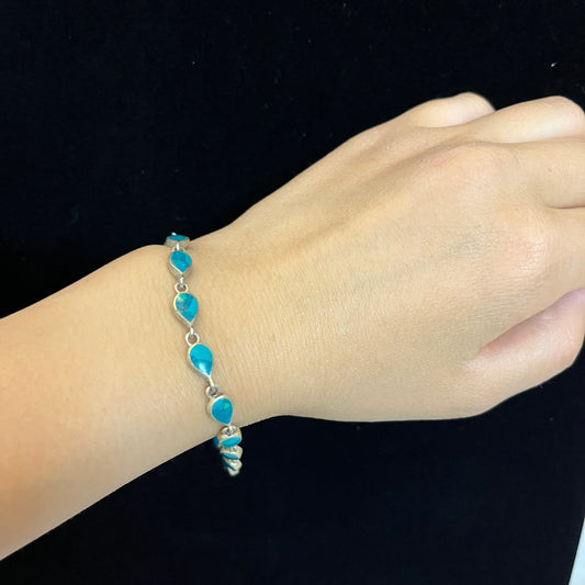 Vintage Stone of Palestine Silver Bracelet
