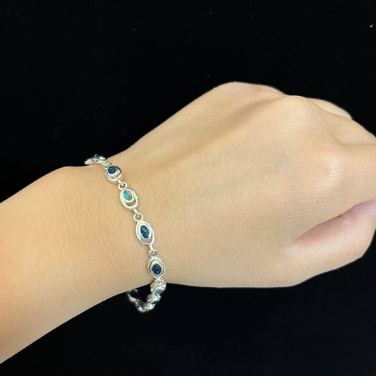 Vintage Stone of Palestine Silver Bracelet
