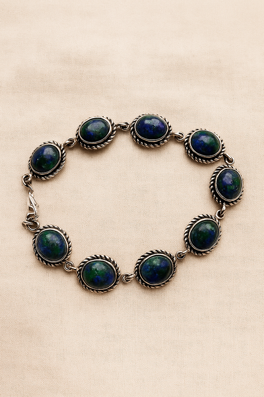 Vintage Stone of Palestine Silver Bracelet